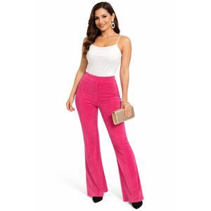571 Pink Stretchy Bell Bottom Valentine’s Retro Flare Pants Date Night Outfit